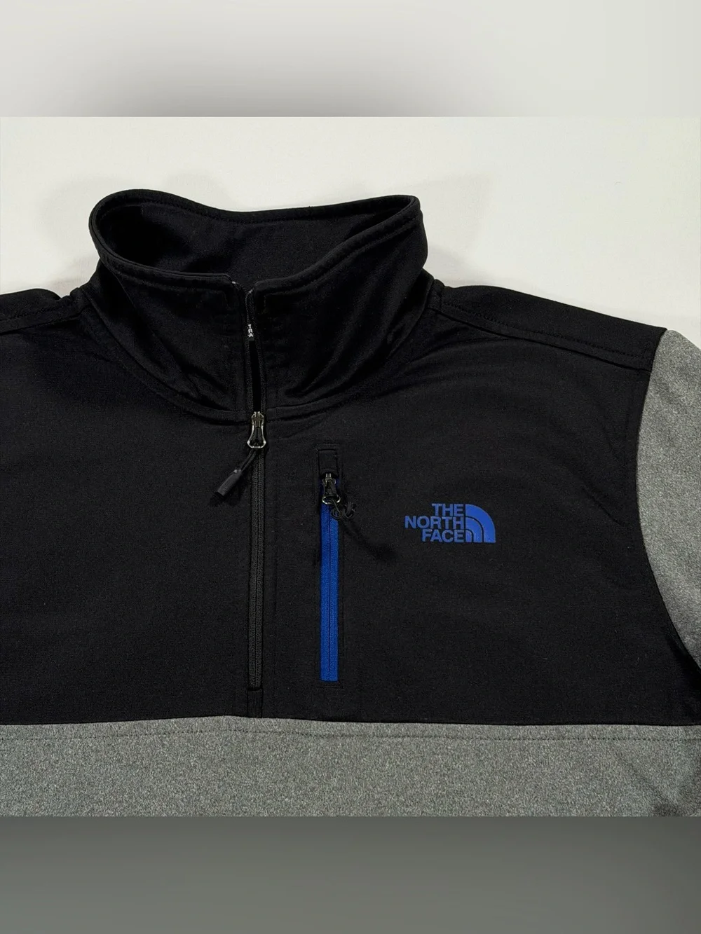 The North Face Gordon Lyons 1/4 Zip Fleece Pullover Sweater Gray Mens Medium M